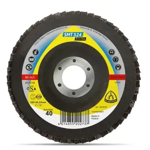 Круг лепестковый KLINGSPOR SMT324 EXTRA 125 мм, зерно 40, MPN PA9 40 125GE
