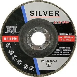 Лепестковый шлифдиск Silver 125 мм P60 10053 — абразивный диск для болгарки