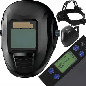 Welding auto-darkening helmet Sefa Verlag LXBW148 with adjustable filter, solar cell and CR2450 battery