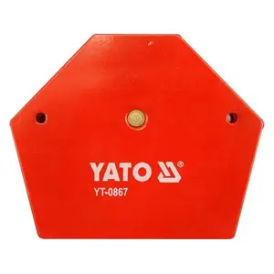 Clamp YATO YT-0867, stainless steel, clamping force 34 kg, 111×136×24 mm, red