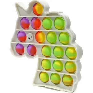 Антистресс сенсорная игрушка MPMAX Simple Dimple Push Pop it Единорог, 12×13 см