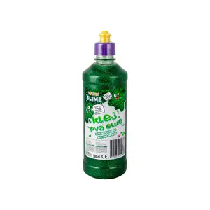 Клей-капельница TUBAN PVA GLUE GLITTER – GREEN 500 ml, жидкий ПВА с зелёным блёстком