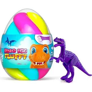 Slime Okto Fluffy Slime jajo dinozaura 140 ml — maisītas krāsas/ar smaržu, rotaļu modelēšanas masa