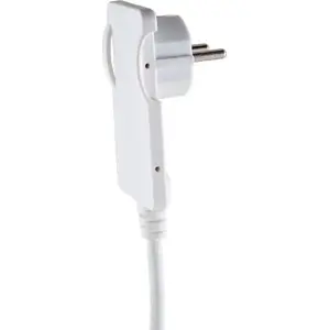 ORNO angled flat plug 2P 16A 250V with 1.5 m cable, white (OR-AE-1312/W)