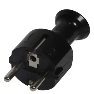 Socket plug Opal WT-40 2P+E 16A black — detachable straight plug