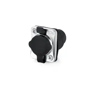 Network coupler Alcasa S6 IC06-R002 RJ45 female-to-female, black metallic