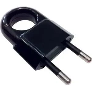 Flat plug with handle PAWBOL D.3104C 10A 250V black