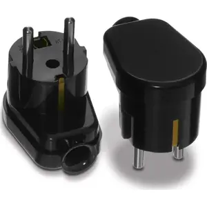 Rewireable Angled Uni‑Schuko Plug MONTIS MT018-C, black — Montis MT018-C