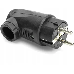 Plastrol angled rubber sealed plug HAND PRO LINE PLASTROL IP44 2P+Z 16A black