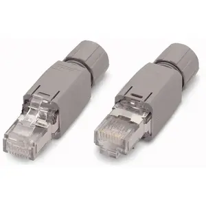 Соединитель проводов Wago 750-975 с RJ-45, серый, IP20, 12 г