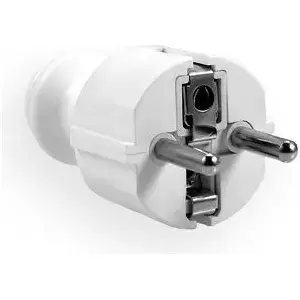 Elgotech electrical plug WT-30, straight 2P+E 16A 230V, white
