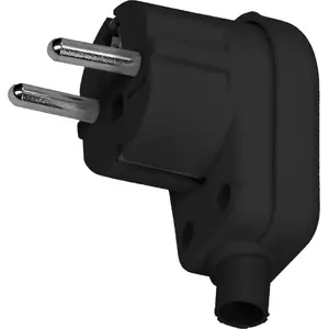 Angle Plug ORNO Uni-Schuko removable black – OR-AE-13182/B