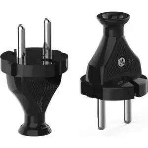 Plug connector MONTIS MT019-C black — straight, serviceable electrical plug