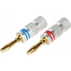 Banāna kontakts komplekts Vitalco BAN-PLUG-HQ — sarkans un zils