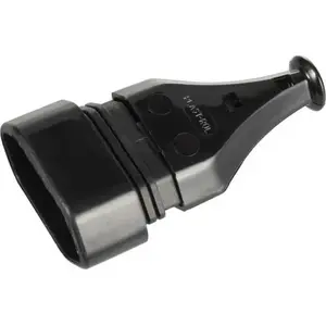 Flat plug socket MONTIS MT023-C black — GN-11 model, Polish-made