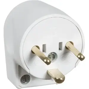 Electrical plug Lauritz Knudsen Stikprop type 90 EDB angled round 16A 250V white