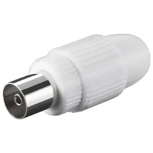 Coaxial Coupling with Screw Fixing GOOBAY — IEC female connector, 10 pcs, diameter 1.59 cm, width 39.1 mm