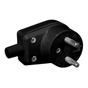 Leņķa kontaktligzda ar aizsardzību ELEKTROPLAST WB-6 (3300-02) 16A 250V melna