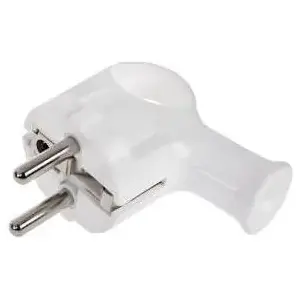 Angled Schuko Plug with Ear Elgotech WT-40 16A 230V White