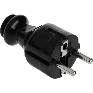 Elektriskā kontaktligzda LP WT-30-2 ar zemējumu, unischuko tips, melna