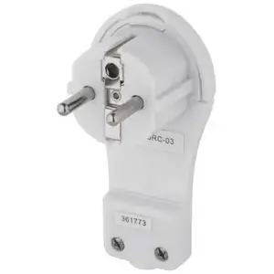 EMOS Ultra-Flat Angled Plug P0066, 16A 2P+Z 250V, with Handle, White