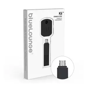 Кабель BlueLounge Kii Micro-USB B — USB A, штекер‑штекер, черный
