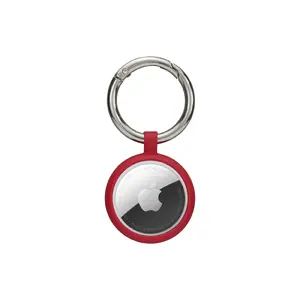 Atslēgu piekariņš d bramante Greenland priekš Apple AirTag, Candy Apple Red, izturīgs pret skrāpējumiem, 33×7 mm, 12 g