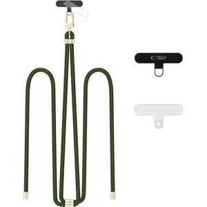 Crossbody Strap Tech-Protect C7S Rope — Hunter Green/Gold, Adjustable Detachable