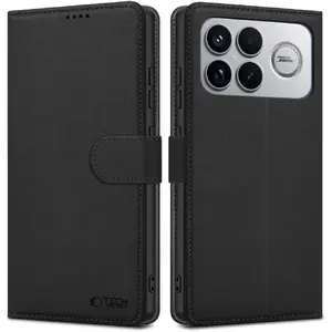 Protective wallet case for Xiaomi Poco F8 Pro — 4kom.pl black
