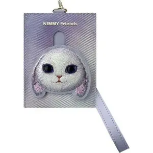 Card wallet iLike Nimmy Big Eyed Pet 2.0 Rabbit — purple, compact cardholder