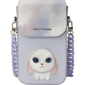 Phone bag iLike Nimmy Big Eyed Pet 2.0 Rabbit — purple — small crossbody pouch for phone
