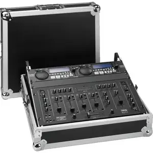 DJ Mixer AKAI MR-919DJ with Hard Case — Aluminium and Wood Construction, Black