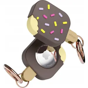 Aizsargmaciņš Elago AirTag Ice Cream Case brūns — silikona vāciņš Apple AirTag