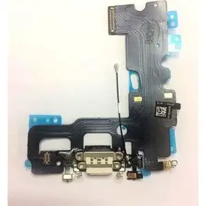 Charging ribbon connector socket for iPhone 7 white — replacement charging flex cable connector