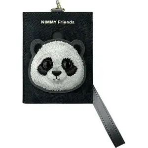 Card wallet iLike Nimmy Big Eyed Pet 2.0 Cat — black