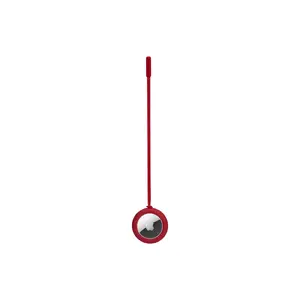 Dzimtura siksniņa dbramante1928 Greenland AirTag Candy Apple Red — platums 33 mm, izturīga pret skrāpējumiem