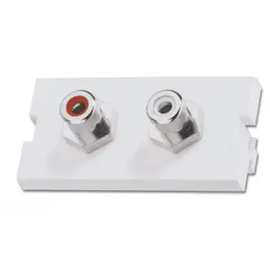 Phono Snap-in Block Lindy 2 x Phono, balts