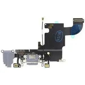 Charging flex cable connector for iPhone 6s — replacement dock socket, Space Gray