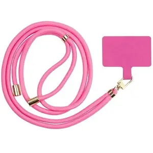Universal Dog Leash Beline, pink — adjustable length, durable fabric, metal clasp
