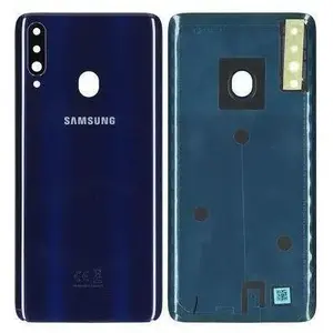 Aizmugures vāciņš Samsung A20s zils — nomaiņas aizmugures korpuss A207