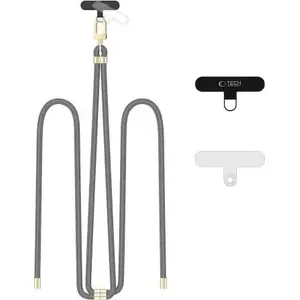 Crossbody Strap Tech-Protect C7S Rope Crossbody Strap — Crayon Grey/Gold