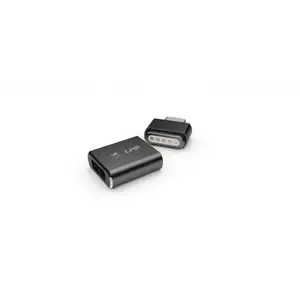 Cable gender changer LMP 17219 — USB-C to USB-C, Silver, magnetic safety adapter