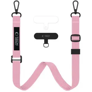 Pāri plecam soma Tech-Protect C6S Rope — baby pink, kompakta pleca/siksnas soma