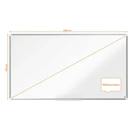 NOBO Premium Plus Widescreen Steel Magnetic Whiteboard 1550x870 Photo 5