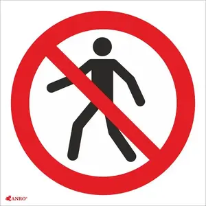 Sign plate ANRO IP/004/1/C1/F — prohibition of passage (tabliczka Zakaz przejścia)