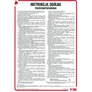 Fire Safety Sign Manual PROCERA Znak TDC — general fire instructions, printed booklet