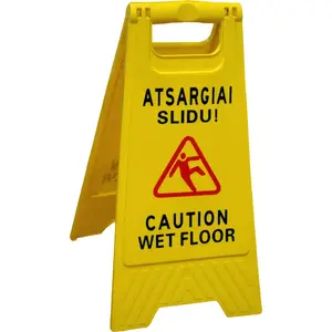 Wet Floor Caution Sign — No name — model 90104639, plastic safety floor sign