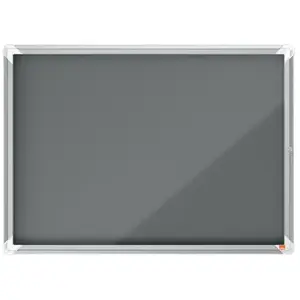Notice Board NOBO 1915329 — Indoor grey aluminium frame, 924×668×43 mm
