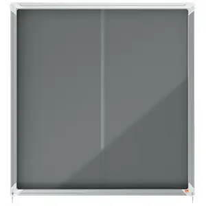 Notice Board NOBO 1915337 insert, Indoor grey aluminium frame, 925×970×63 mm