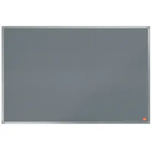 Notice Board NOBO 1915205 — indoor grey insert board, aluminium frame, 891×591×11 mm